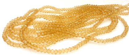 Kryształki fasetowane - oponki 4x3mm - jasno miodowe