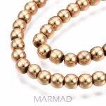 Hematyt - kula 3mm - pozłacany - 2