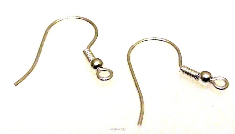 Bigle otwarte z kulką i sprężynką 20mm - srebro 925 - 1 para - wybita próba