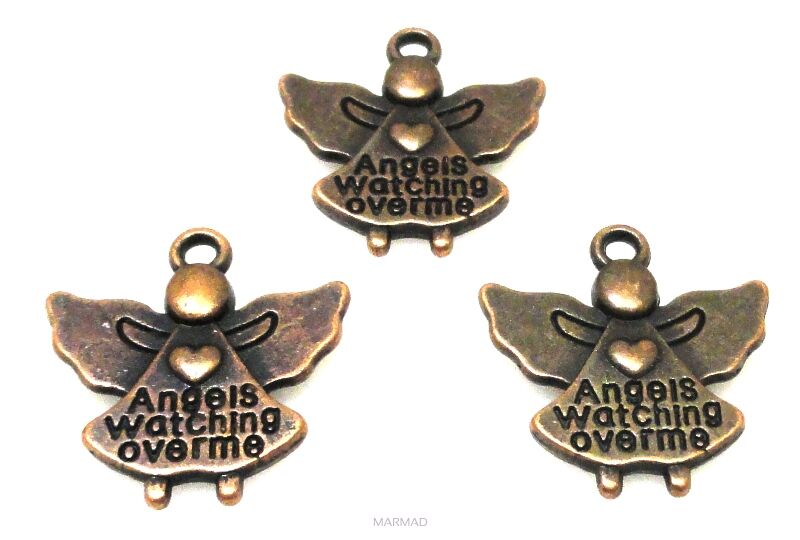 Aniołek - zawieszka 20x18mm- red copper