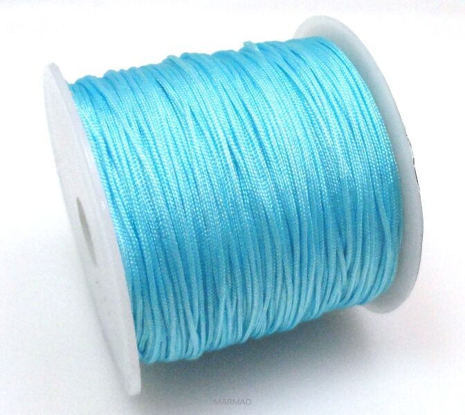 Sznurek bawełniany satynowy 0,7mm - błękitny