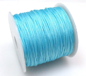 Sznurek bawełniany satynowy 0,7mm - błękitny