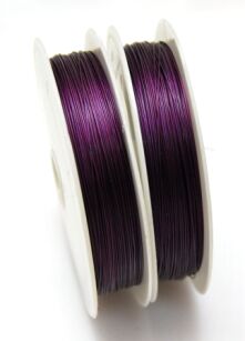 Linka jubilerska stalowa - średnica 0,45mm - fioletowa
