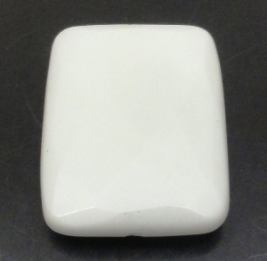 Agat biały fasetowany - na wisior - prostokąt 37x28mm-wada