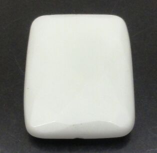 Agat biały fasetowany - na wisior - prostokąt 37x28mm-wada