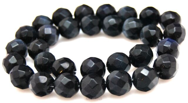 Uleksyt fasetowany - kula 12mm - czarny