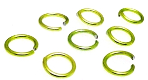 Kółeczka - ogniwka cięte 6mm kolor zielony