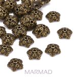 Czapeczka bali na korale 10mm - antyczny brąz - 2