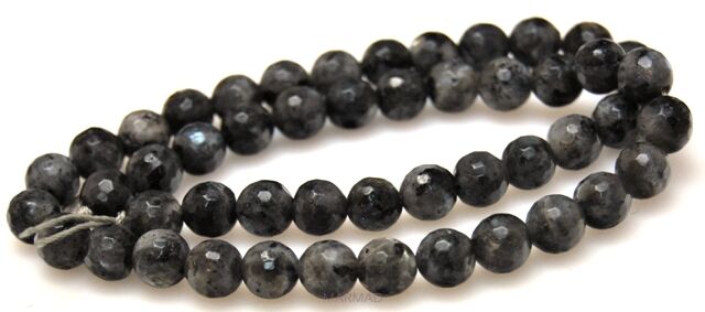 Larvikite fasetowany - kula 8mm