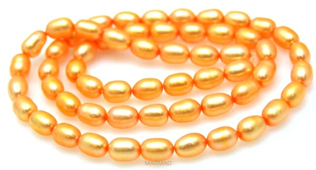 Perła rzeczna słoneczna - fasolka 7x4mm