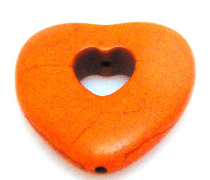 Howlit - serce 30mm - pomarańczowy