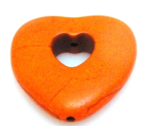 Howlit - serce 30mm - pomarańczowy