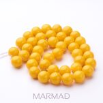 Jadeit Mashan - kule 10mm- żółty - 2