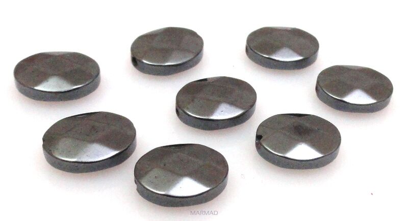 Hematyt fasetowany - owal 10x8mm