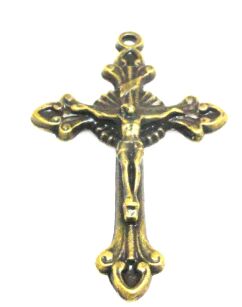 Zawieszka - krzyż 42x26mm antyczny brąz