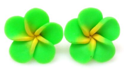 Handmade Polymer - kwiat 20mm - seledynowy