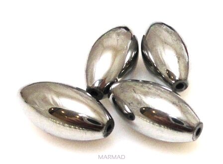 Hematyt srebrny - oliwka 20x10mm