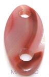 Agat - na wisior, klamra owal 59x29mm - dwa otwory