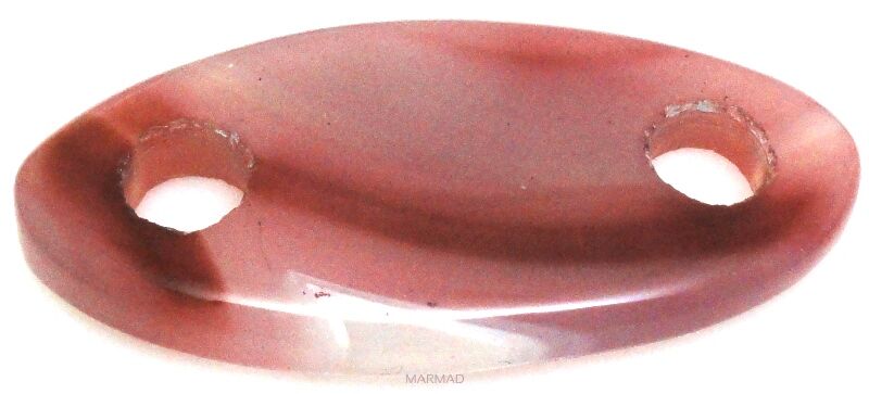 Agat - na wisior, klamra owal 59x29mm - dwa otwory