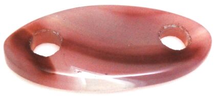 Agat - na wisior, klamra owal 59x29mm - dwa otwory