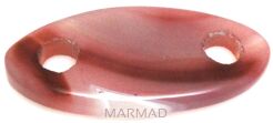 Agat - na wisior, klamra owal 59x29mm - dwa otwory