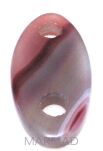 Agat - na wisior, klamra owal 60x29mm - dwa otwory