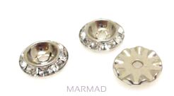 Przekładki z cyrkoniami crystal - krążek 11mm
