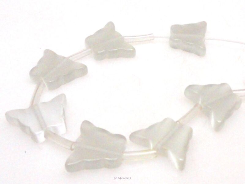 Uleksyt - motyl 12x10mm - szary