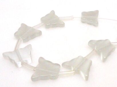 Kocie oko- uleksytowe - motyl 12x10mm - szary