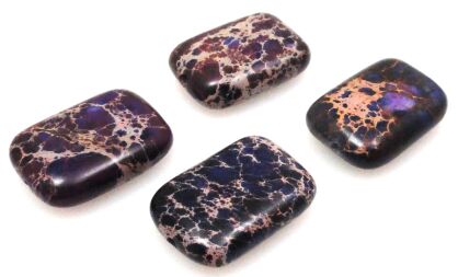 Jaspis cesarski fioletowy - prostokąt 18x13mm