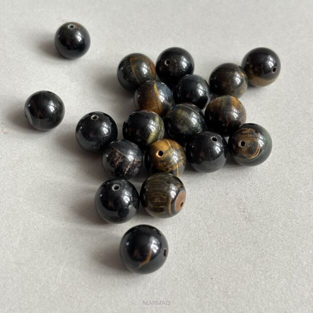 Tygrysie oko niebiesko-brązowo-zielony- kula 12mm