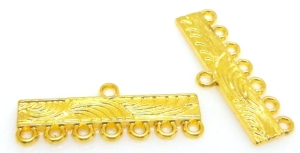 FILIGRAN Baza na wisior, kolczyki 28x10mm - kolor złoty