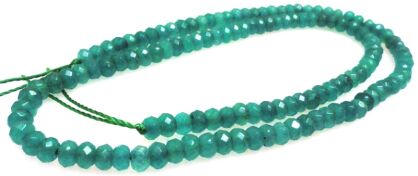 Jadeit fasetowany oponka 4x3mm - zielony