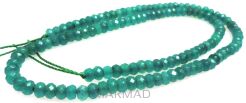 Jadeit fasetowany oponka 4x3mm - zielony
