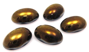 Kaboszon - owal 13x9mm - kolor złoto brązowy - Preciosa
