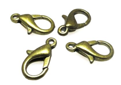 Zapięcie karabińczyk 12mm - antyczny brąz