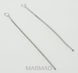 Żmijka z kółkiem 4,5cm. - srebro 925 - podstawa kolczyka