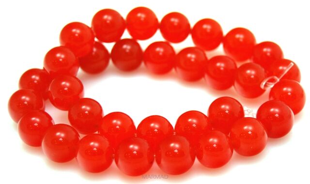 Jadeit - kula 12mm - pomarańczowy