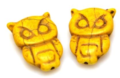 Howlit - sowa 30x20mm - żółty