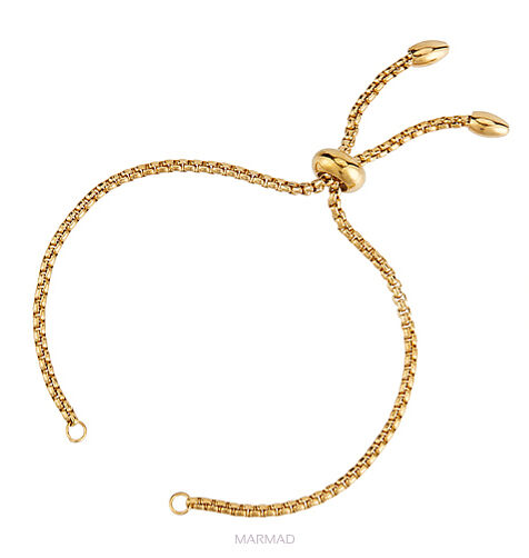 Baza do bransoletki oliwka- regulowana suwakowo- stal nierdzewna- kolor złoty