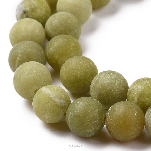 Perydot - (Oliwin) - matowy - kula 6mm