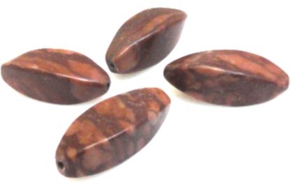 Trawertyn - skręcona oliwka 30x12mm