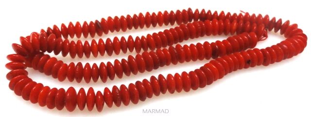Koral czerwony - dysk 6x3mm