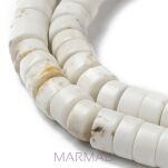 Howlit naturalny kremowy - talarki, dyski, heishi 6x3mm - 3