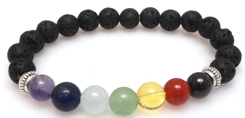 Bransoleta Yoga Chakra kule 8 i 9mm - 18cm