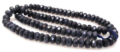 Szafir naturalny fasetowany - oponka 6x3,5mm