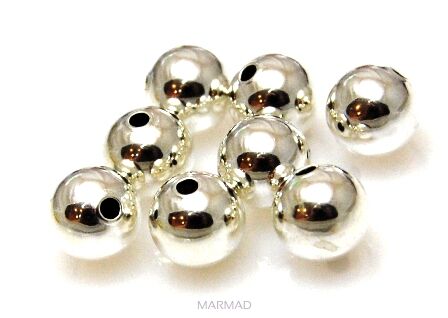 Kula gładka 7,5mm - posrebrzana