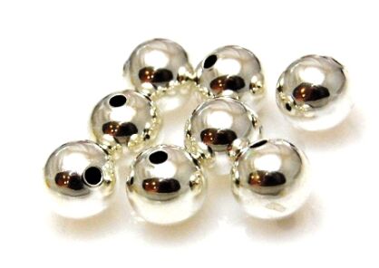 Kula gładka 7,5mm - posrebrzana