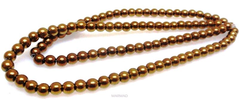 Hematyt - kula 4mm - red copper