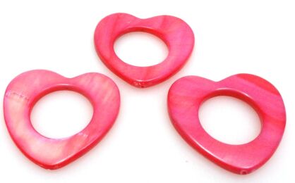 Masa perłowa - serce okienko 30mm